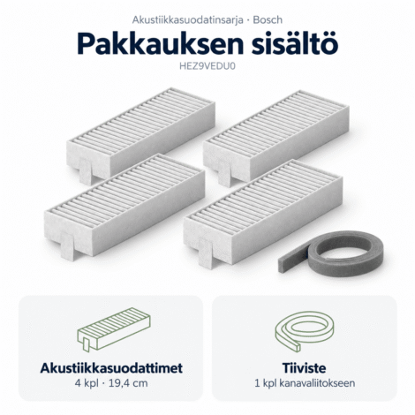 Bosch HEZ9VEDU0 akustiikkasuodatin 4 kpl