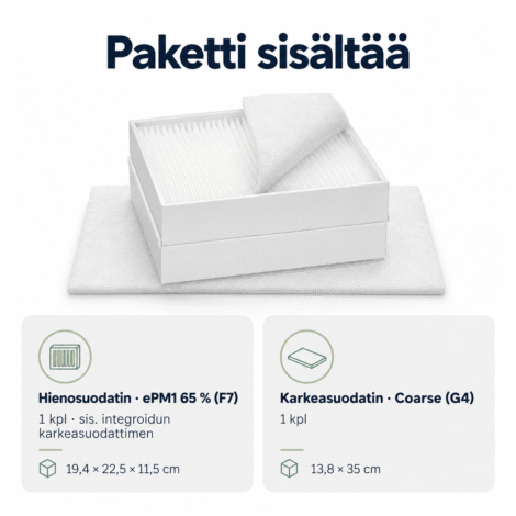Vallox 096 SE/MV suodatinsarja VADO F7 ja G4