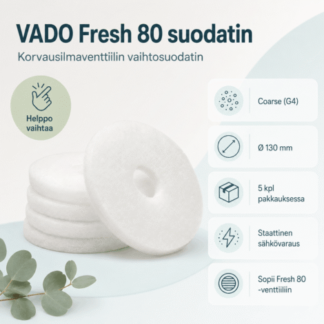 VADO Fresh 80 suodatin Coarse G4 130 mm 5 kpl